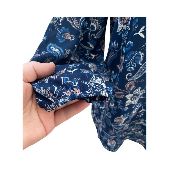 Papermoon Filippa Paisley Floral Print 3/4 Sleeve Blouse Top NWT Size M - Picture 5 of 10